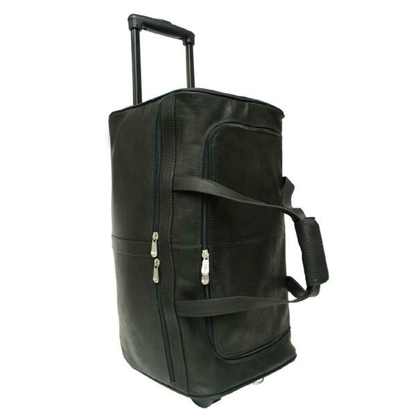 Piel 61 x 33 x 33cm Black Duffel On Wheels 2022-BLK